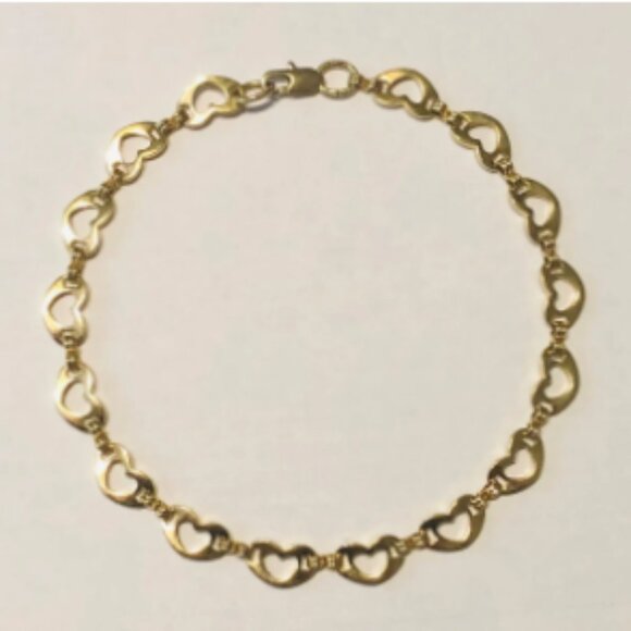 Large Open Heart (GJ147) Unisex anklet Lifetime Guaranteed - Picture 1 of 1
